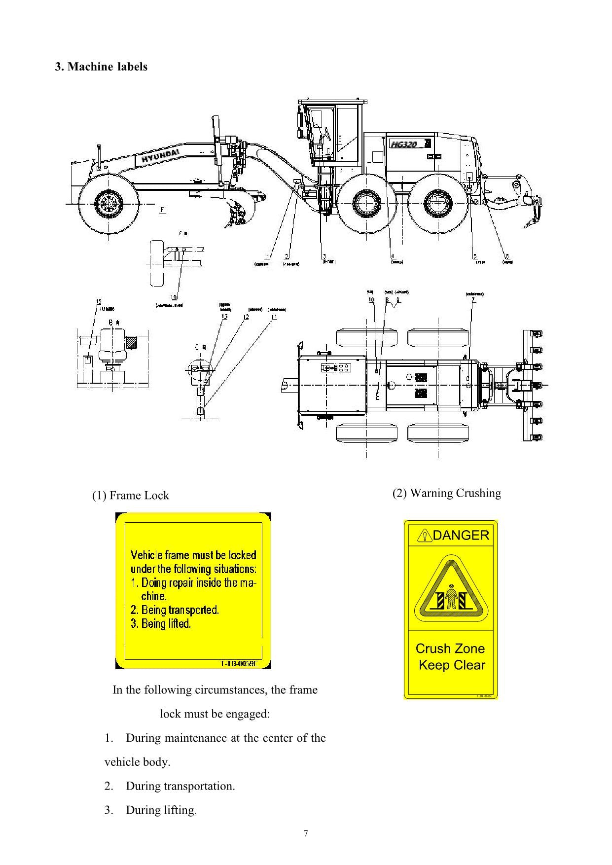 Hyundai HG320 MOTOR GRADER Operators Maintenance Manual