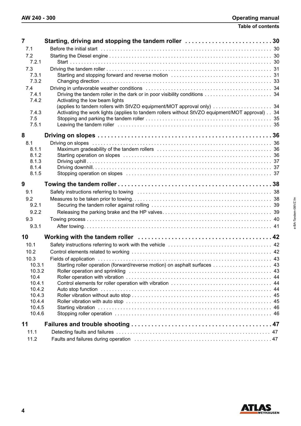 Hyundai HR25 30T-9 ROAD ROLLER Operators Maintenance Manual