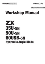 Hitachi ZX35U-5NZX50U-5NZX60USB-5N Angle Blade Service manual WADG-EN-OP-00
