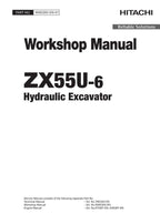 Hitachi ZX55U-6 Excavator Workshop Service Repair manual