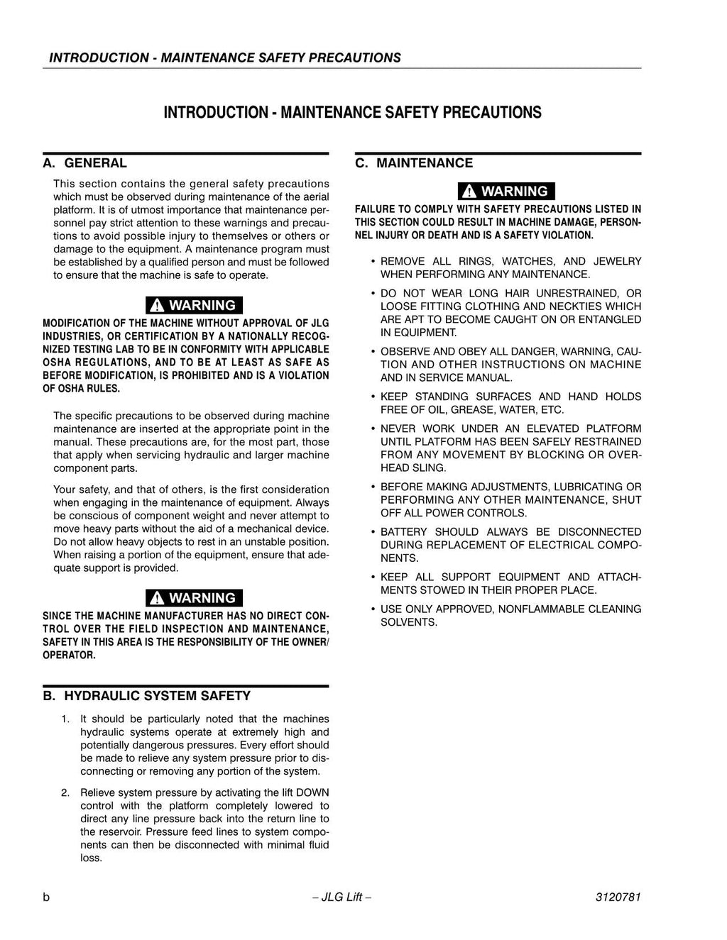 Manual del operador del mástil vertical JLG 20EL 25EL 30EL 36EL 41EL
