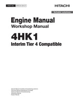 Hitachi 4HK1  Interim Tier 4 Workshop Engine Service Repair manual EWDCA