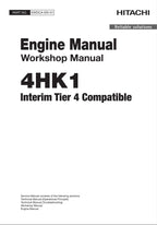 Manual de servicio del taller del motor HITACHI 4HK1 compatible con Tier 4 provisional