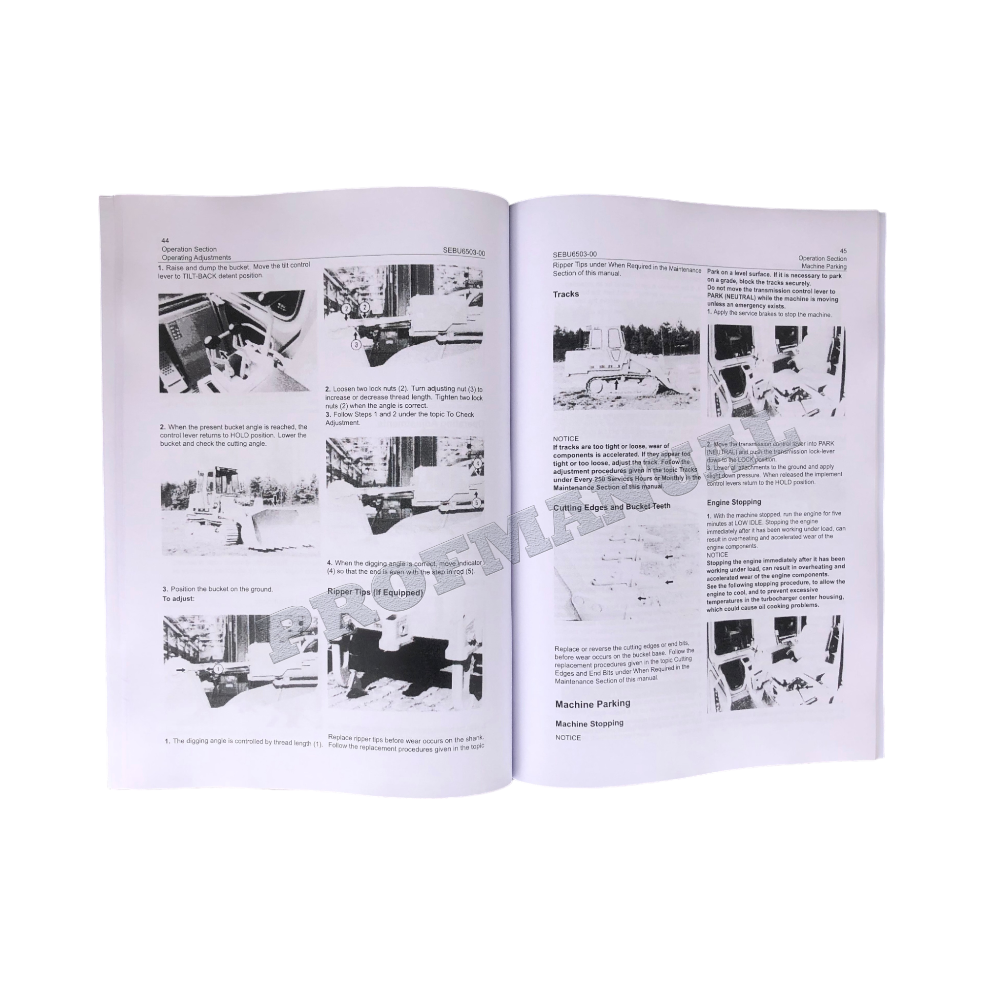 Manual de mantenimiento del operador del cargador de cadenas Caterpillar 953B