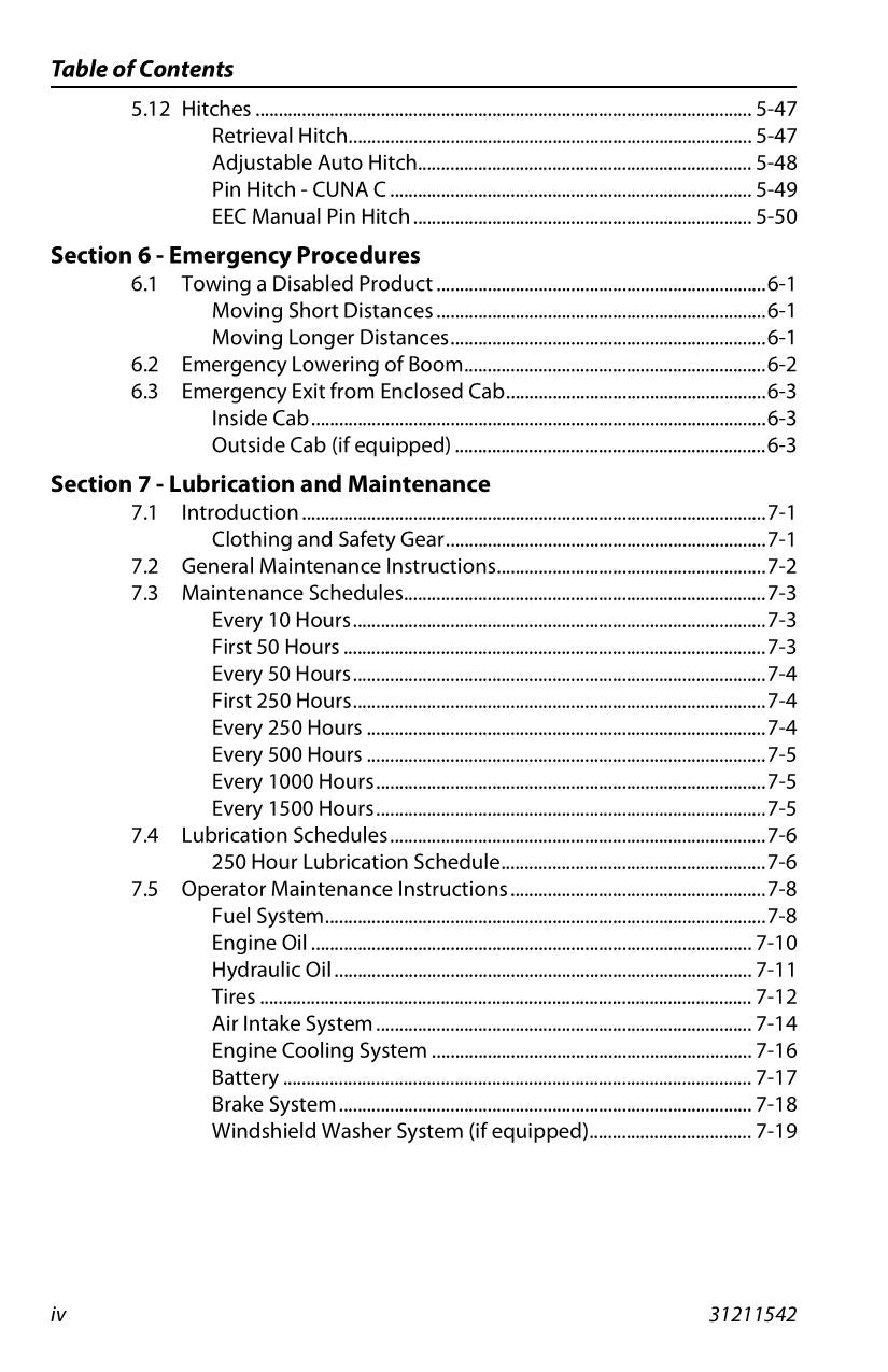 Manual del operador de mantenimiento y operación del manipulador telescópico JLG G5-18A 31211542
