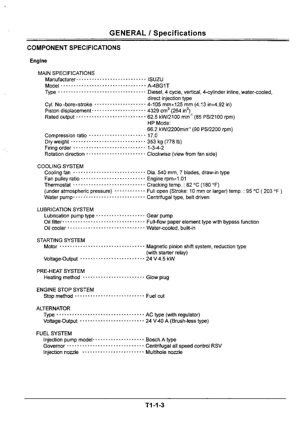 HITACHI EX135USR Excavator Operational Principle Technical Manual