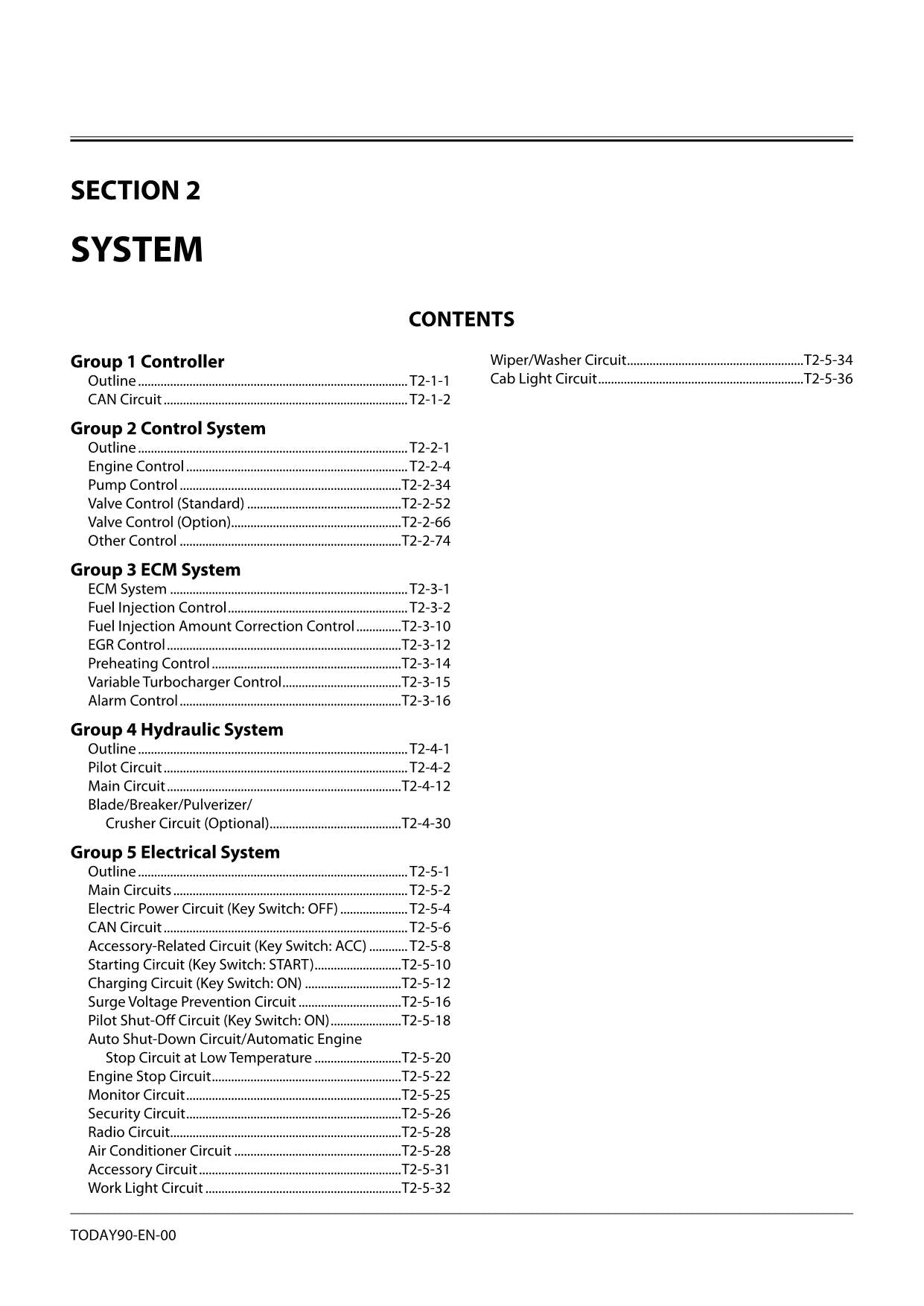 HITACHI ZAXIS ZX135US-5A Excavator Operational Principle Technical Manual
