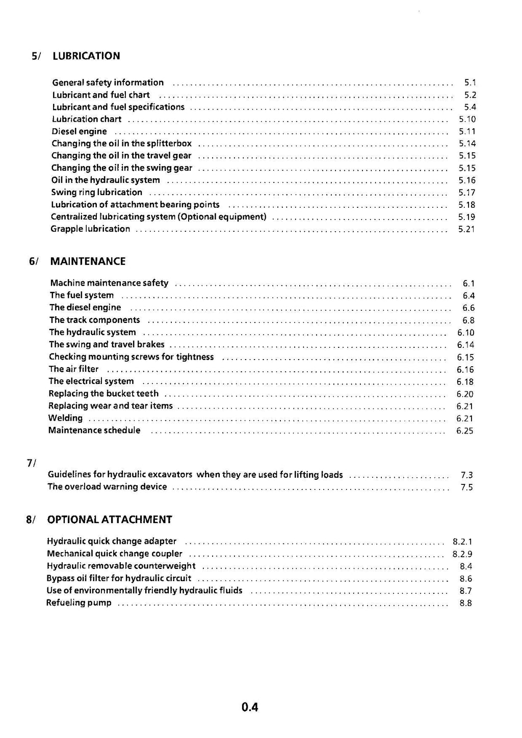 Liebherr R964 B Litronic Excavator Operators manual serial 5050