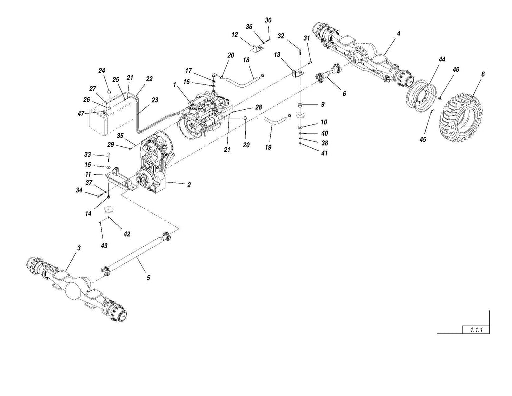 LULL 844B Telehandler Parts Catalog Manual