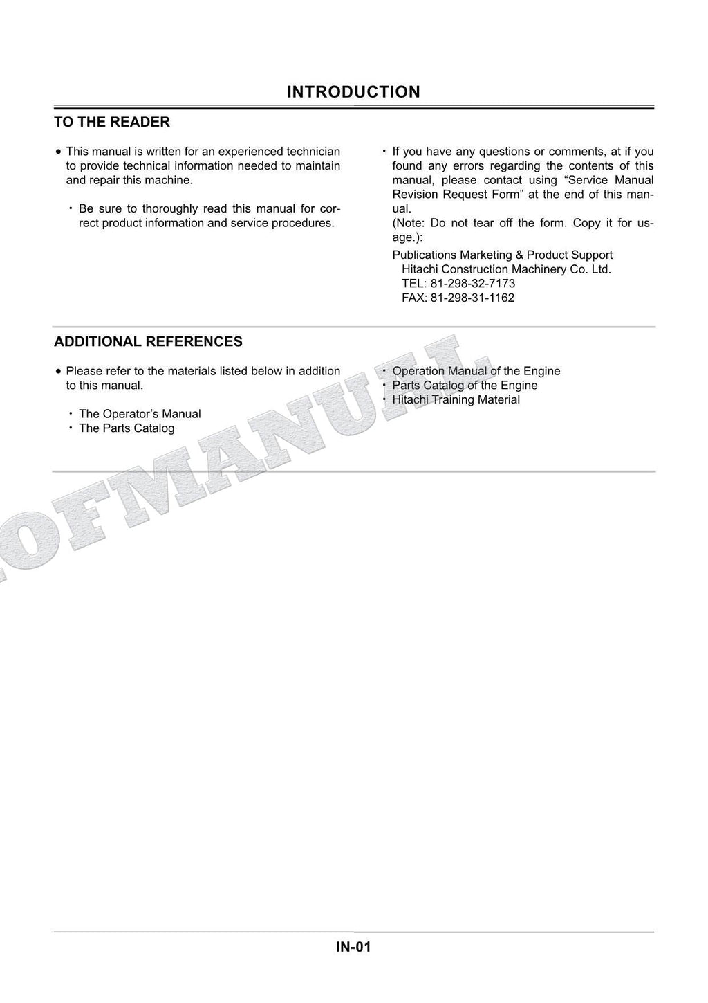 Manual de taller de reparación y servicio de excavadoras HITACHI ZX200-4H ISUZU 4HK1X MOTOR