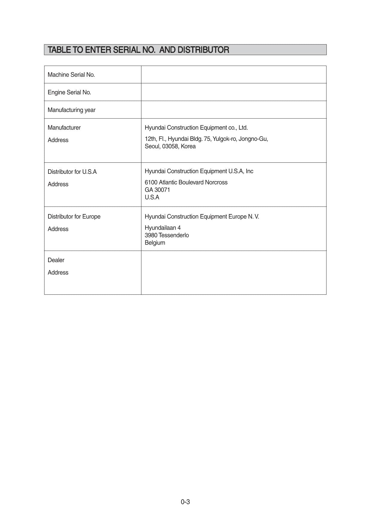 Hyundai HL970 T3 WHEEL LOADER Operators Maintenance Manual