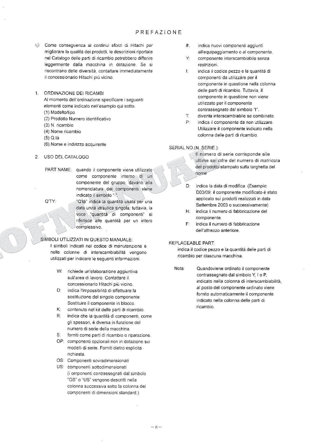 HITACHI ZX120 120-E 130 130H 130K 130LCN Equip Excavator Parts Catalog Manual