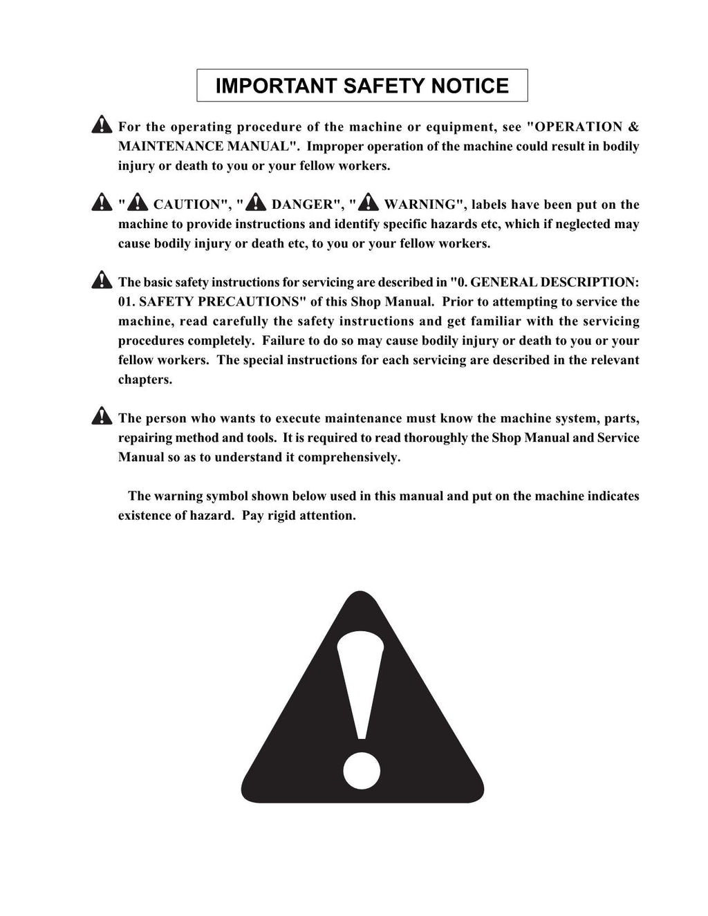 Hitachi LX70-7 LX80-7 Wheel Loader Workshop Manual SN 02101-up 01101-up