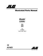 JLG 520AJ Boom Lift Parts Catalog Manual 31215026