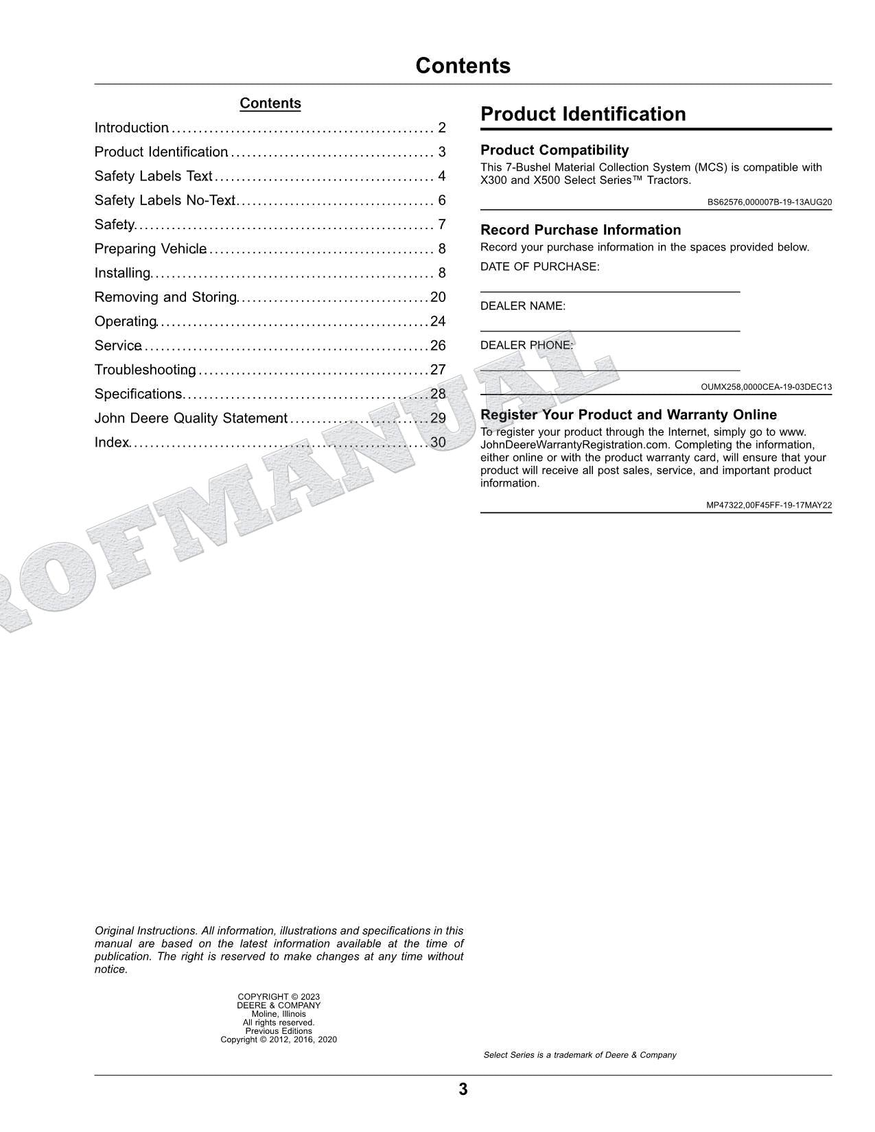 John Deere X590 X580 X394 X570 X384 Tractor Manual del Operador Español