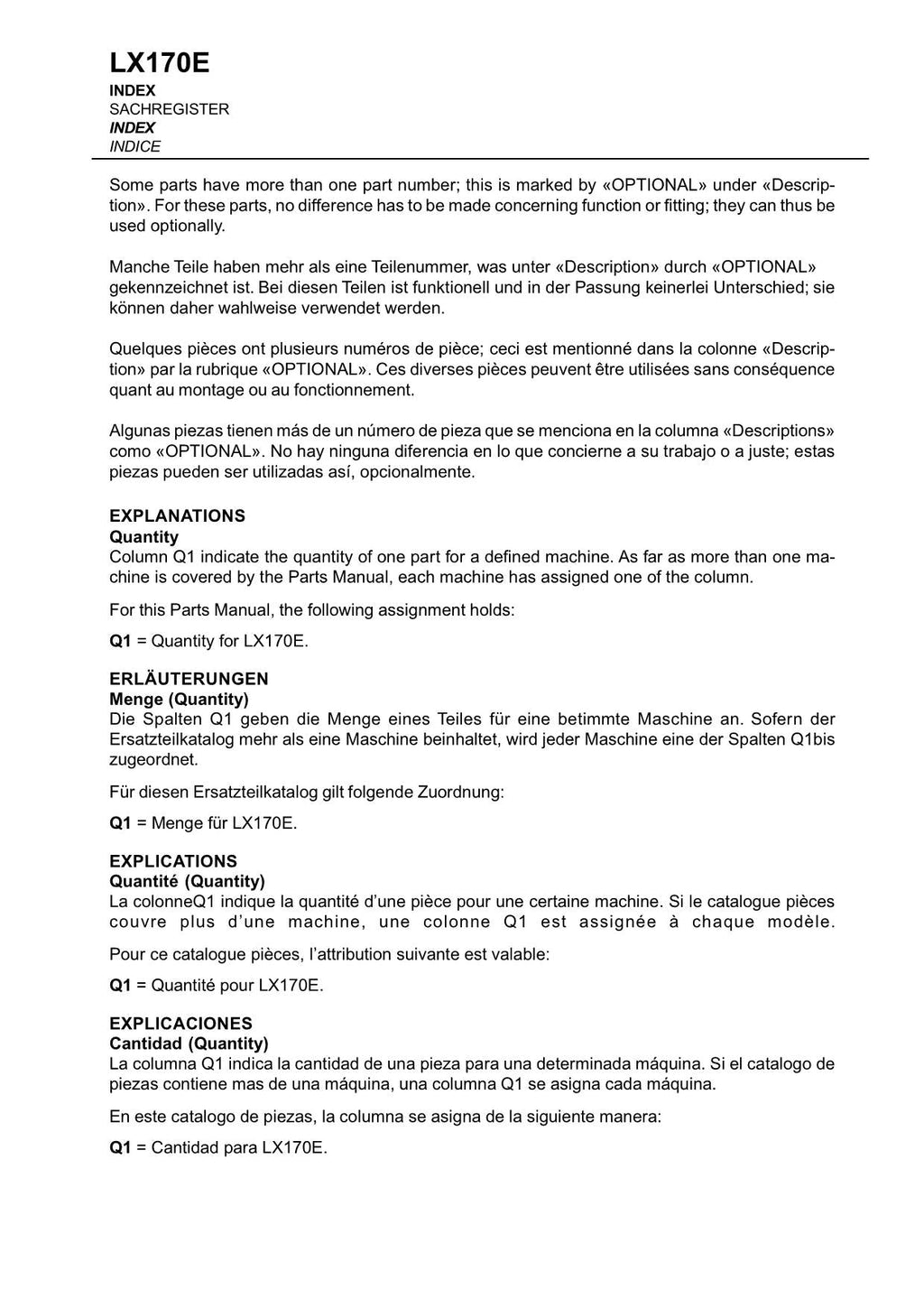 Hitachi LX170E Wheel Loader Parts Catalog Manual SN 384F1001-up