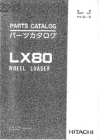 Hitachi LX80 Wheel Loader Parts Catalog Manual SN 00104-up