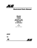 JLG 740AJ Boom Lift Parts Catalog Manual Prior to 0300185827