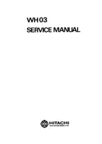 HITACHI WH03 Excavator Service Manual