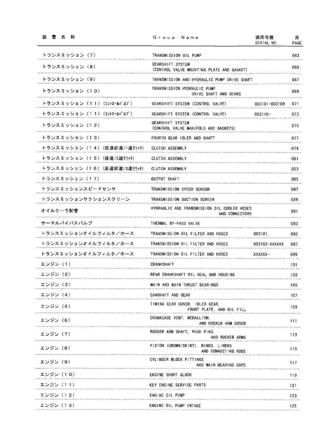 Hitachi LX230-5 Wheel Loader Parts Catalog Manual SN 003101-up
