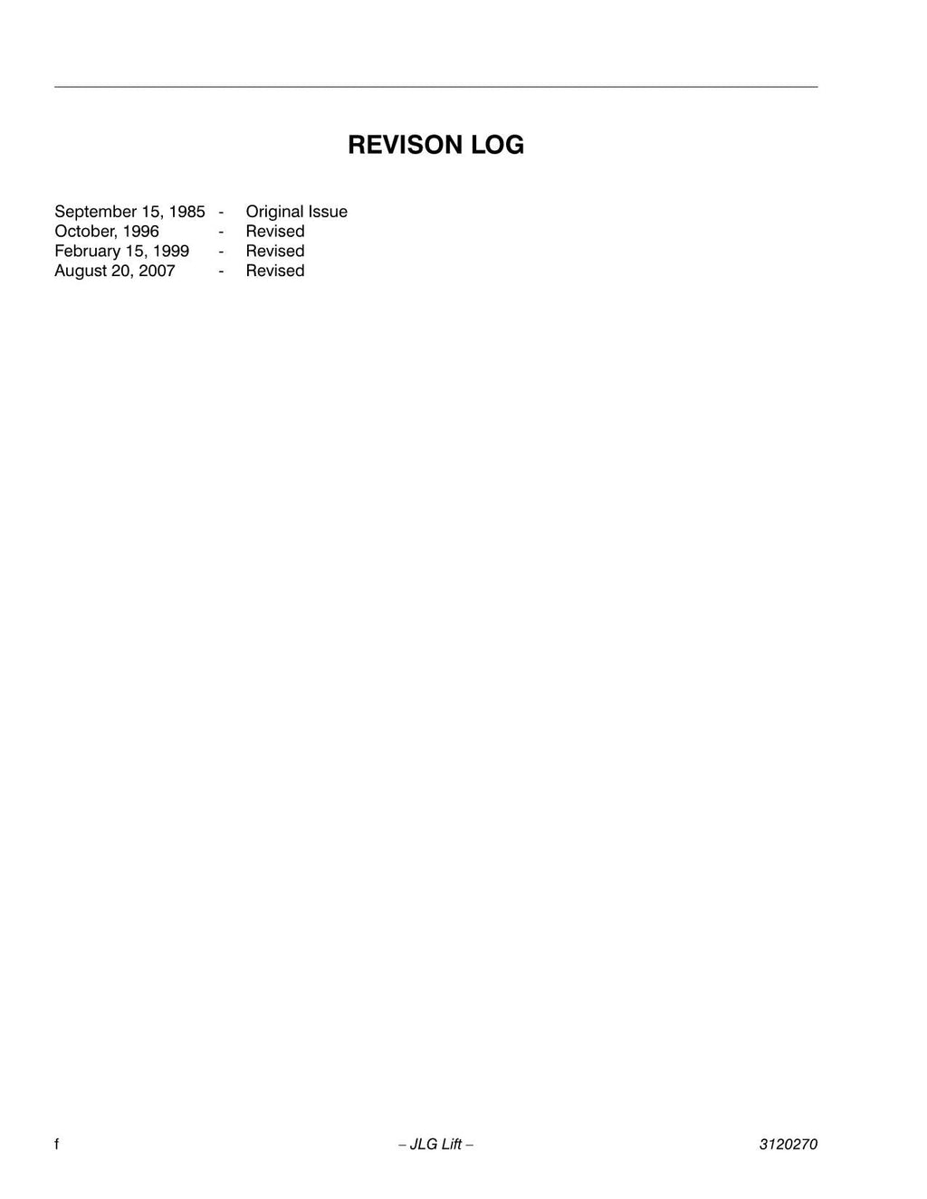 Manual del operador de mantenimiento y operación de la plataforma elevadora JLG 80HX 80HX+6 3120270