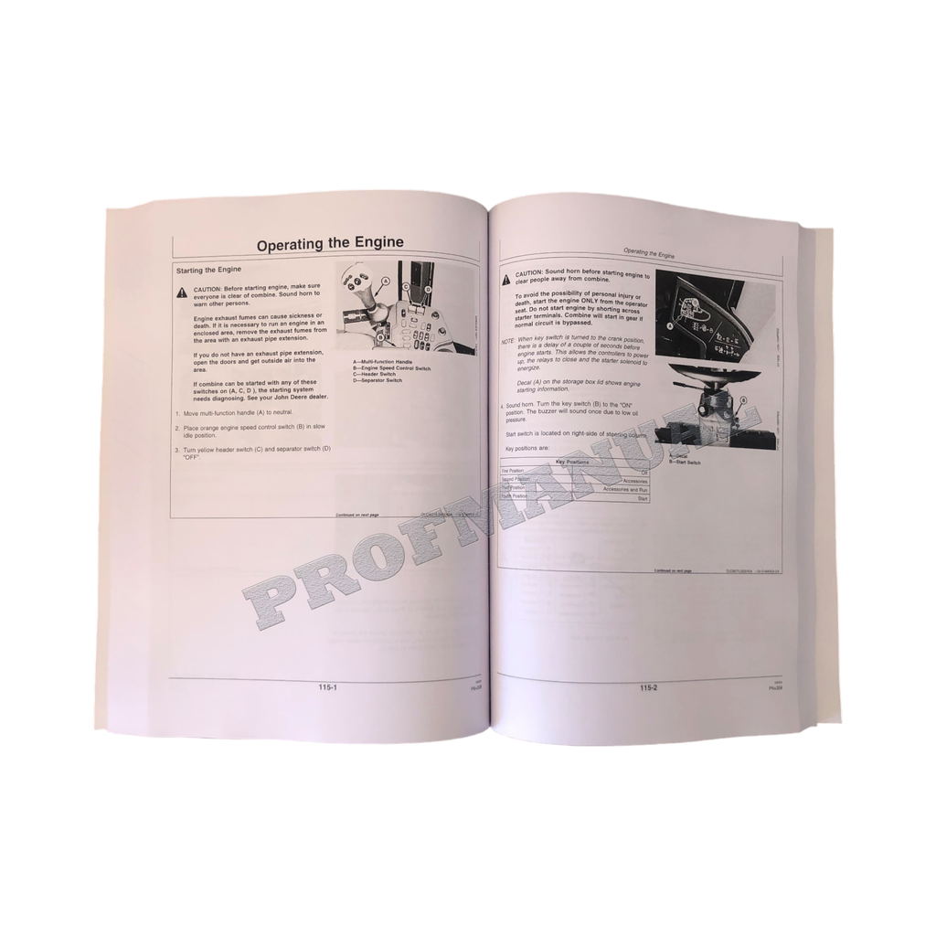 MANUAL DEL OPERADOR DE LA COSECHADORA JOHN DEERE 9560 STS + ¡EXTRA! OMH209832 