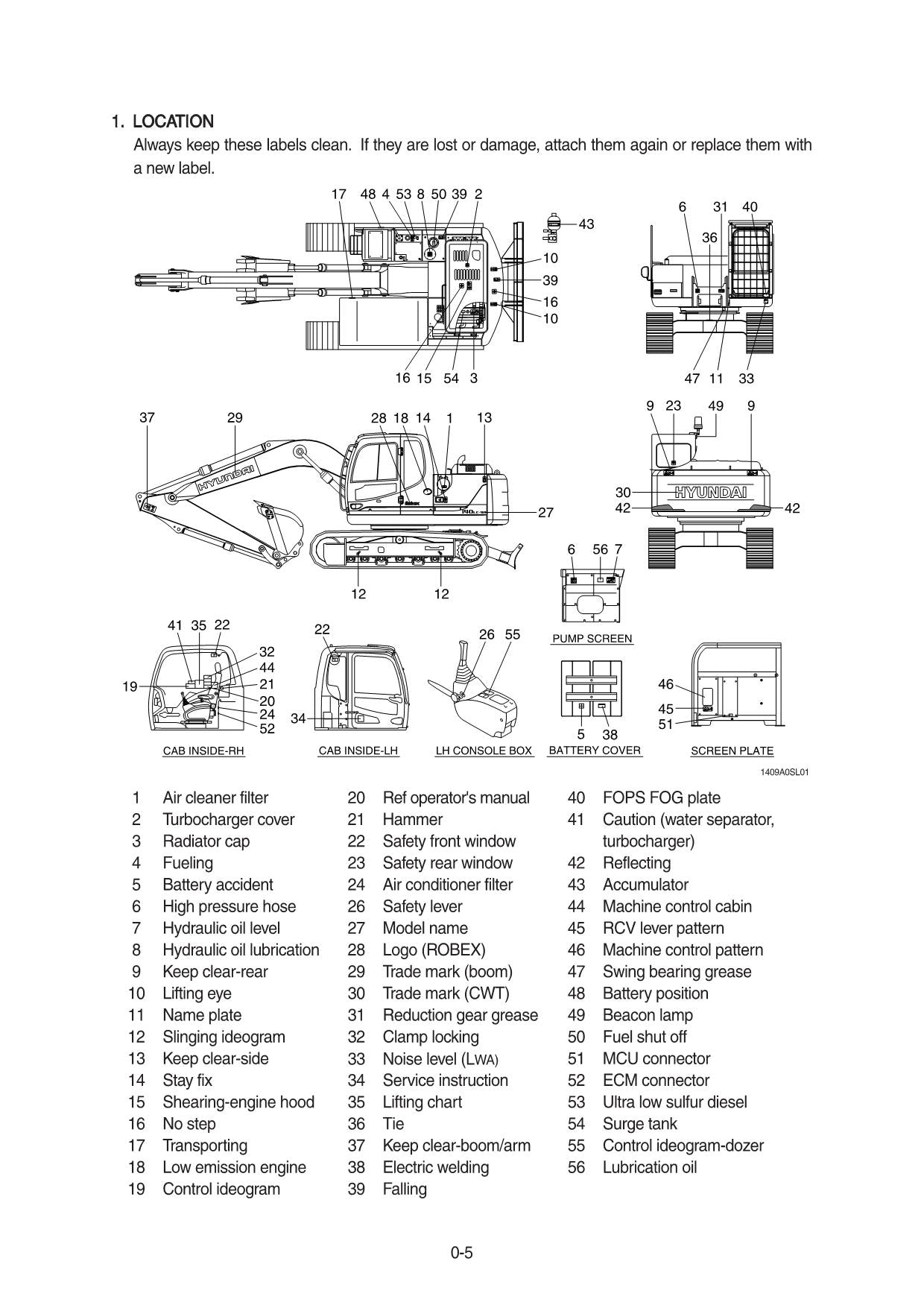 Hyundai R140LC-9A CRAWLER EXCAVATOR Operators Maintenance Manual