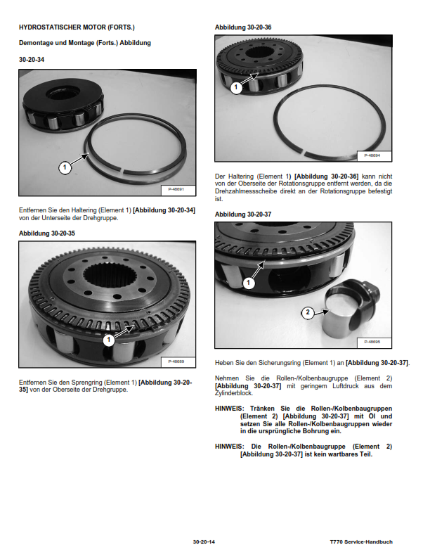 BOBCAT T770 KOMPAKT RAUPENLADER REPARATURHANDBUCH WERKSTATTHANDBUCH