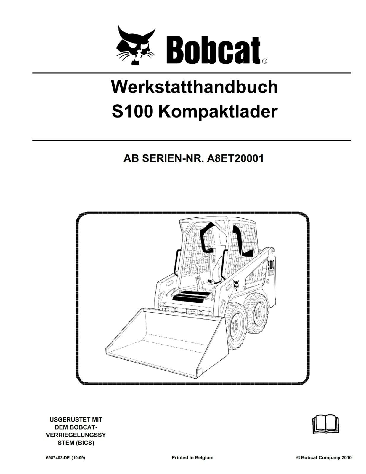 BOBCAT S100 KOMPAKTLADER REPARATURHANDBUCH WERKSTATTHANDBUCH 5