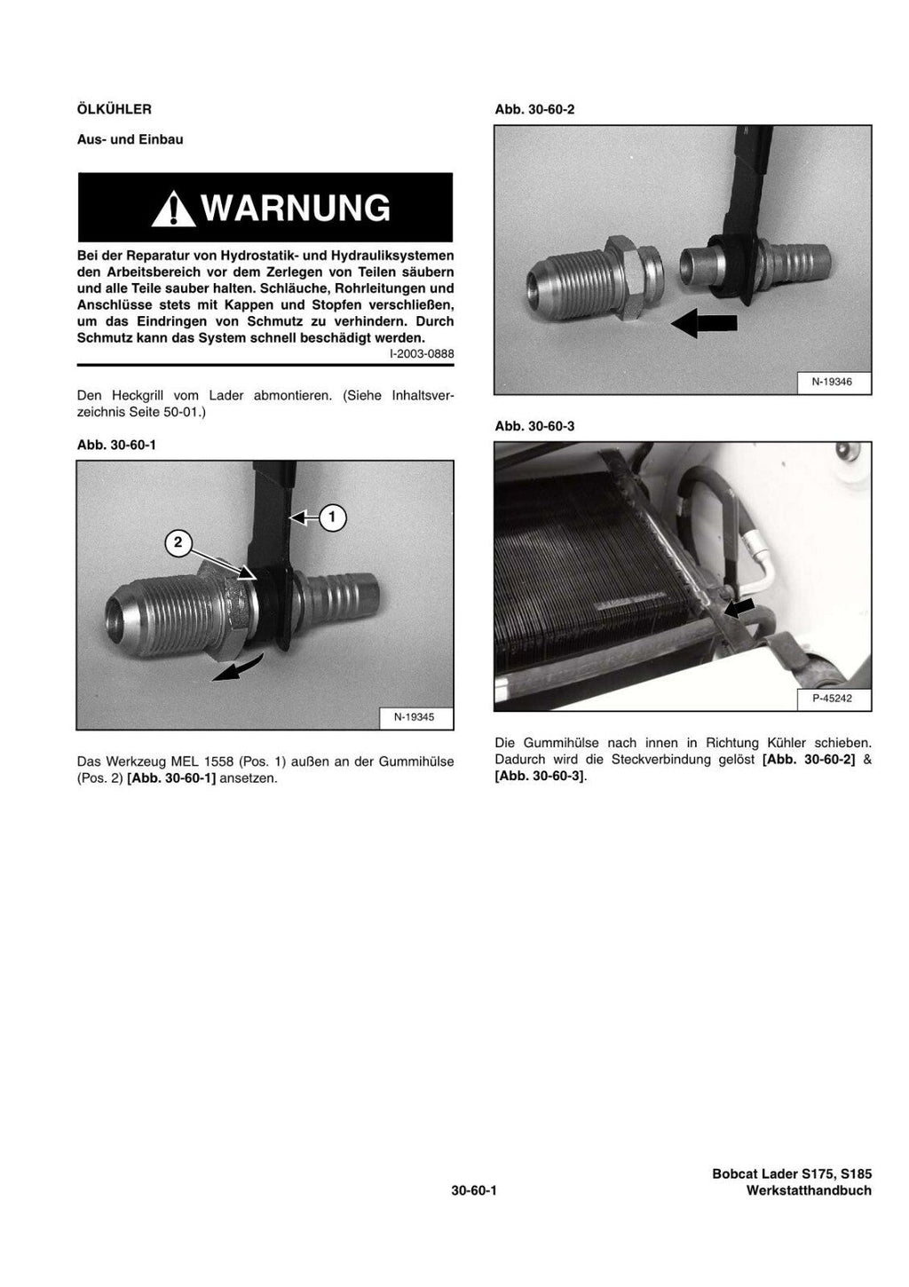BOBCAT S175 S185 TURBO KOMPAKTLADER REPARATURHANDBUCH WERKSTATTHANDBUCH