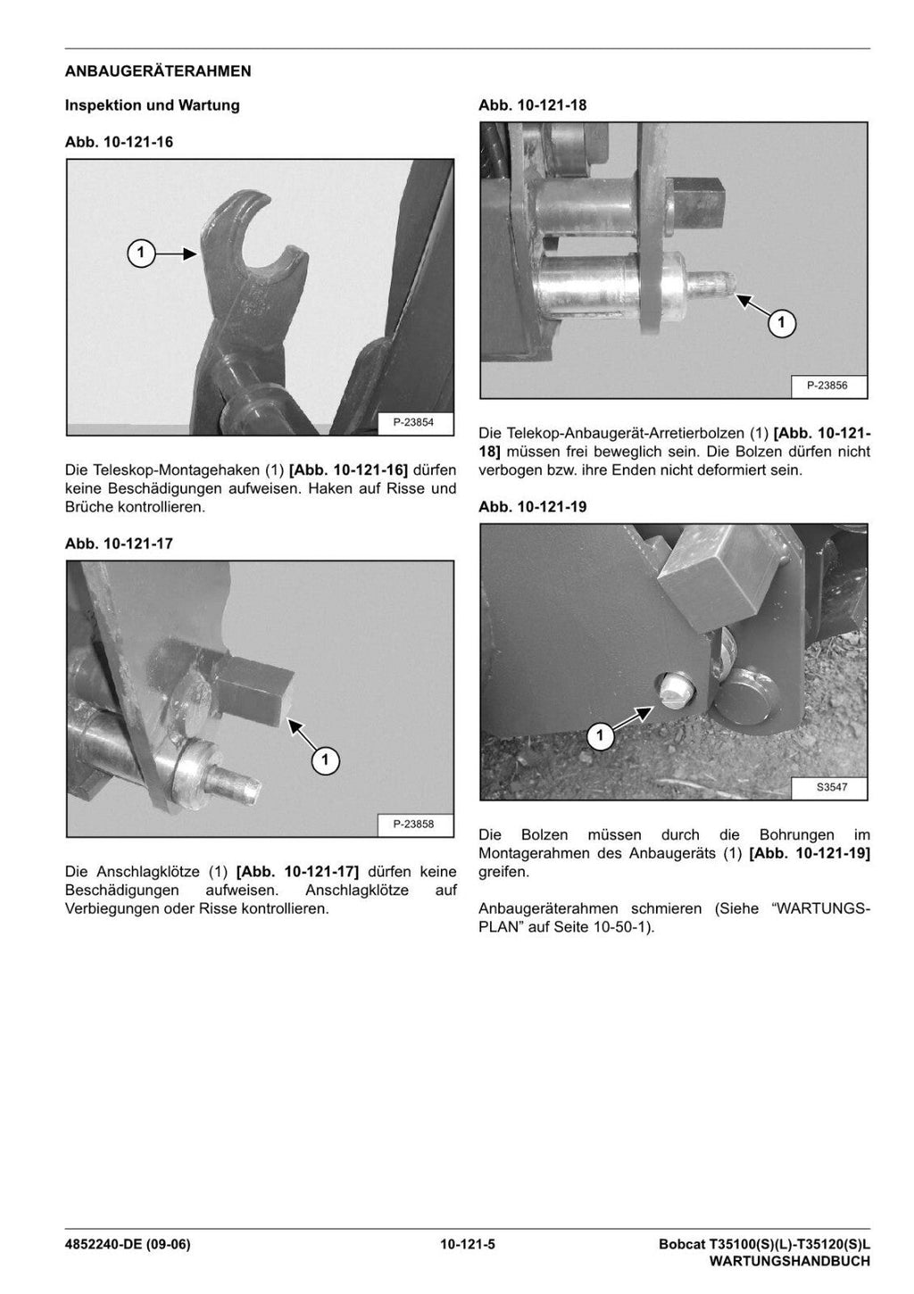 BOBCAT T35100 T35100L T35100SL T35120L T35120SL TELESCOPLADER WERKSTATTHANDBUCH
