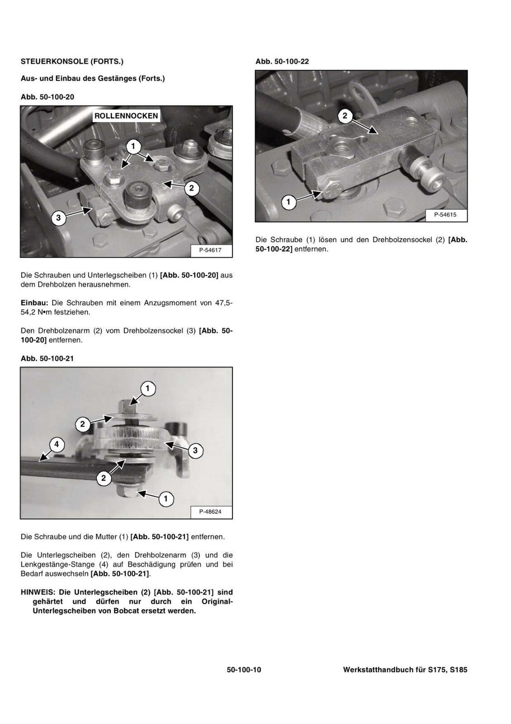 BOBCAT S175 S185 KOMPAKTLADER REPARATURHANDBUCH WERKSTATTHANDBUCH